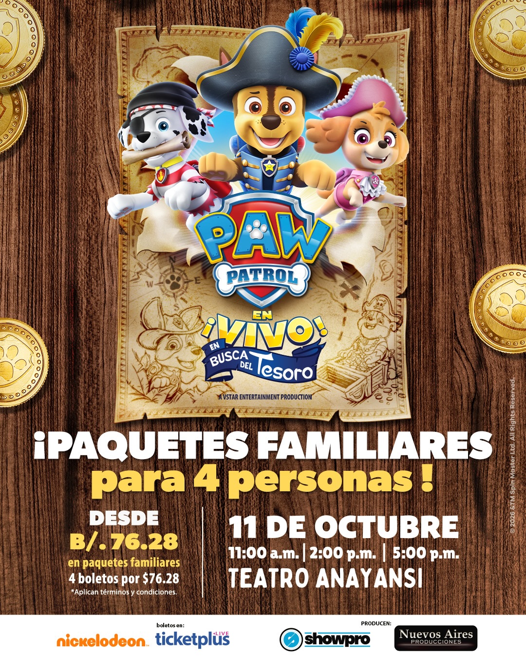 PAW Patrol En Vivo: En Busca del Tesoro