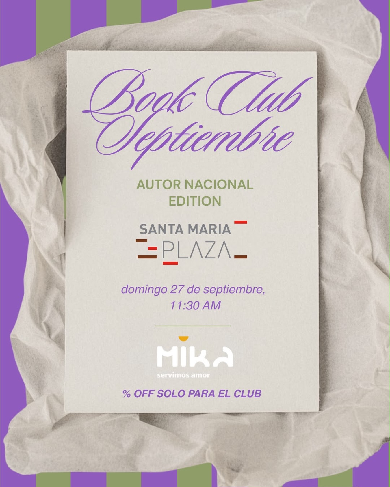 Book Club Septiembre - Autor Nacional Edition